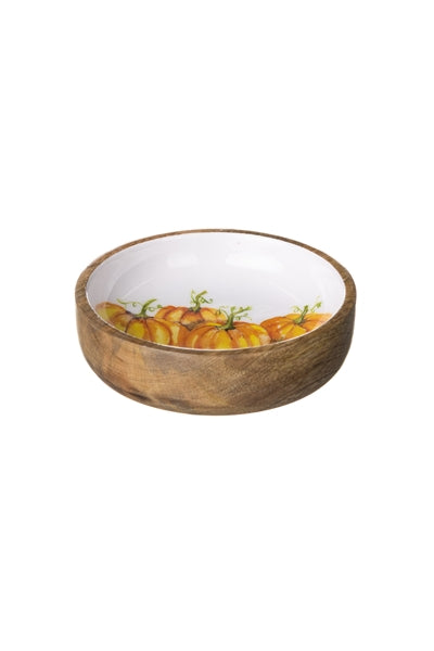 Pumpkin Patch Mango Wood Nibble Bowl