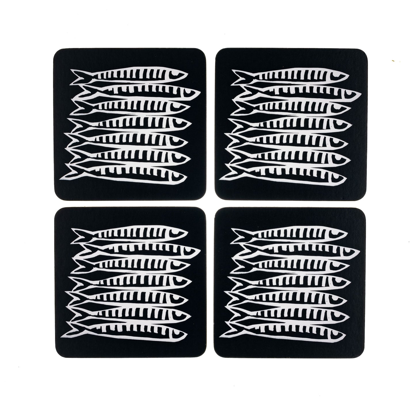 Black Sardine Coasters