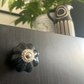 Ceramic Knob - Black Flower