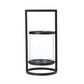 Black Metal and Glass Lantern